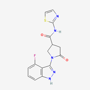 1-(4-fluoro-1H-indazol-3-yl)-5-oxo-N-(1,3-thiazol-2-yl)pyrrolidine-3-carboxamide