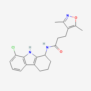 N-(8-chloro-2,3,4,9-tetrahydro-1H-carbazol-1-yl)-3-(3,5-dimethyl-4-isoxazolyl)propanamide