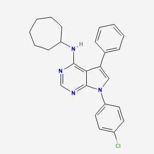 7-(4-chlorophenyl)-N-cycloheptyl-5-phenyl-7H-pyrrolo[2,3-d]pyrimidin-4-amine