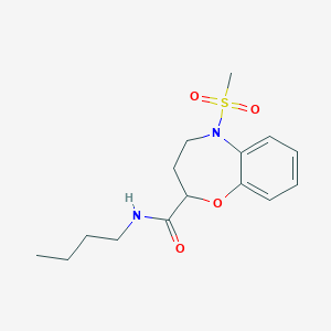 N-butyl-5-(methylsulfonyl)-2,3,4,5-tetrahydro-1,5-benzoxazepine-2-carboxamide