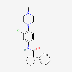 N-[3-chloro-4-(4-methylpiperazin-1-yl)phenyl]-1-phenylcyclopentanecarboxamide