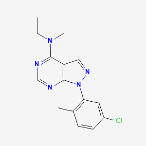 molecular formula C16H18ClN5 B11228264 1-(5-chloro-2-methylphenyl)-N,N-diethyl-1H-pyrazolo[3,4-d]pyrimidin-4-amine 