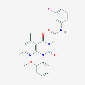 N-(3-fluorophenyl)-2-[1-(2-methoxyphenyl)-5,7-dimethyl-2,4-dioxo-1,4-dihydropyrido[2,3-d]pyrimidin-3(2H)-yl]acetamide