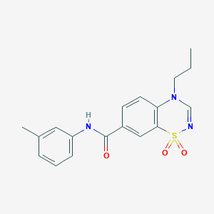 N-(3-methylphenyl)-4-propyl-4H-1,2,4-benzothiadiazine-7-carboxamide 1,1-dioxide