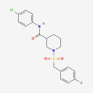 N-(4-chlorophenyl)-1-[(4-fluorobenzyl)sulfonyl]piperidine-3-carboxamide