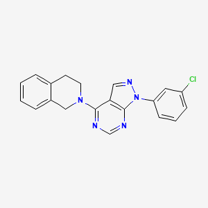 2-[1-(3-chlorophenyl)-1H-pyrazolo[3,4-d]pyrimidin-4-yl]-1,2,3,4-tetrahydroisoquinoline