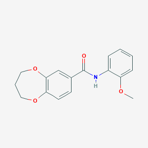 N-(2-methoxyphenyl)-3,4-dihydro-2H-1,5-benzodioxepine-7-carboxamide