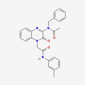 N-Benzyl-N-(4-{[(3-methylphenyl)carbamoyl]methyl}-3-oxo-3,4-dihydroquinoxalin-2-YL)acetamide