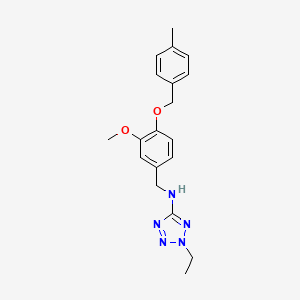 2-ethyl-N-{3-methoxy-4-[(4-methylbenzyl)oxy]benzyl}-2H-tetrazol-5-amine