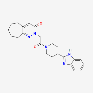 2-{2-[4-(1H-benzimidazol-2-yl)piperidin-1-yl]-2-oxoethyl}-2,5,6,7,8,9-hexahydro-3H-cyclohepta[c]pyridazin-3-one