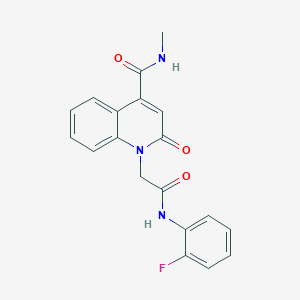 1-{2-[(2-fluorophenyl)amino]-2-oxoethyl}-N-methyl-2-oxo-1,2-dihydroquinoline-4-carboxamide