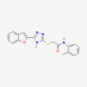 2-{[5-(1-benzofuran-2-yl)-4-methyl-4H-1,2,4-triazol-3-yl]sulfanyl}-N-(2-methylphenyl)acetamide