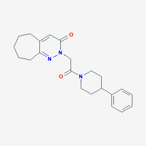 2-[2-oxo-2-(4-phenylpiperidin-1-yl)ethyl]-2,5,6,7,8,9-hexahydro-3H-cyclohepta[c]pyridazin-3-one