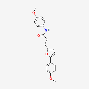 molecular formula C21H21NO4 B11228439 N-(4-methoxyphenyl)-3-[5-(4-methoxyphenyl)furan-2-yl]propanamide 