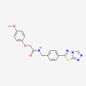 2-(4-methoxyphenoxy)-N-[4-([1,2,4]triazolo[3,4-b][1,3,4]thiadiazol-6-yl)benzyl]acetamide