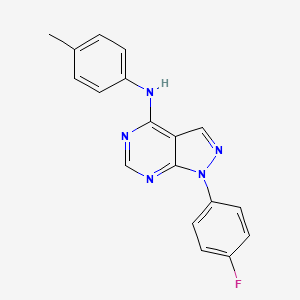 molecular formula C18H14FN5 B11228480 1-(4-fluorophenyl)-N-(4-methylphenyl)-1H-pyrazolo[3,4-d]pyrimidin-4-amine 