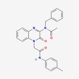 N-Benzyl-N-(4-{[(4-methylphenyl)carbamoyl]methyl}-3-oxo-3,4-dihydroquinoxalin-2-YL)acetamide