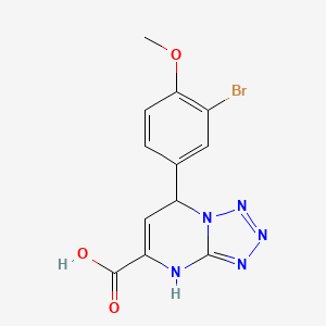 7-(3-Bromo-4-methoxyphenyl)-4,7-dihydrotetrazolo[1,5-a]pyrimidine-5-carboxylic acid