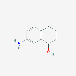 B112286 7-Amino-1,2,3,4-tetrahydronaphthalen-1-ol CAS No. 214698-03-0