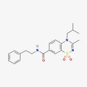 4-isobutyl-3-methyl-N-(2-phenylethyl)-4H-1,2,4-benzothiadiazine-7-carboxamide 1,1-dioxide