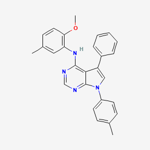 N-(2-methoxy-5-methylphenyl)-7-(4-methylphenyl)-5-phenyl-7H-pyrrolo[2,3-d]pyrimidin-4-amine