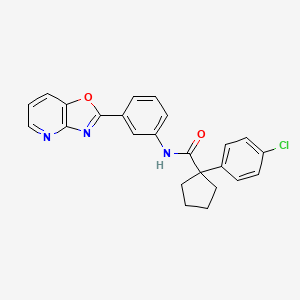 1-(4-chlorophenyl)-N-[3-([1,3]oxazolo[4,5-b]pyridin-2-yl)phenyl]cyclopentanecarboxamide