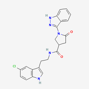 N-[2-(5-chloro-1H-indol-3-yl)ethyl]-1-(1H-indazol-3-yl)-5-oxopyrrolidine-3-carboxamide