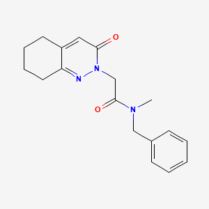 molecular formula C18H21N3O2 B11228734 N-benzyl-N-methyl-2-(3-oxo-5,6,7,8-tetrahydrocinnolin-2(3H)-yl)acetamide 