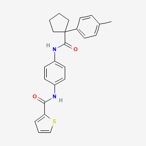 N-[4-({[1-(4-methylphenyl)cyclopentyl]carbonyl}amino)phenyl]thiophene-2-carboxamide