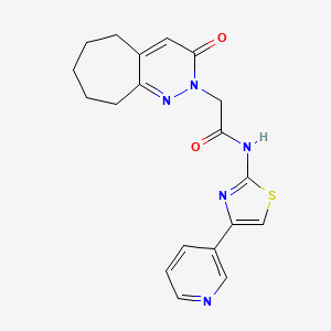 2-(3-oxo-3,5,6,7,8,9-hexahydro-2H-cyclohepta[c]pyridazin-2-yl)-N-[(2Z)-4-(pyridin-3-yl)-1,3-thiazol-2(3H)-ylidene]acetamide