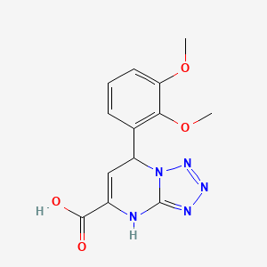 molecular formula C13H13N5O4 B11228776 7-(2,3-Dimethoxyphenyl)-4,7-dihydrotetrazolo[1,5-a]pyrimidine-5-carboxylic acid 