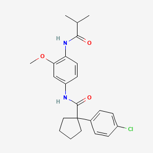 1-(4-chlorophenyl)-N-[4-(isobutyrylamino)-3-methoxyphenyl]cyclopentanecarboxamide