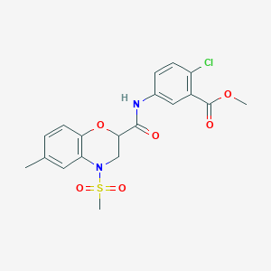 methyl 2-chloro-5-({[6-methyl-4-(methylsulfonyl)-3,4-dihydro-2H-1,4-benzoxazin-2-yl]carbonyl}amino)benzoate