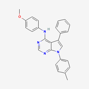 N-(4-methoxyphenyl)-7-(4-methylphenyl)-5-phenyl-7H-pyrrolo[2,3-d]pyrimidin-4-amine