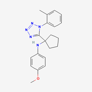 4-methoxy-N-{1-[1-(2-methylphenyl)-1H-tetrazol-5-yl]cyclopentyl}aniline