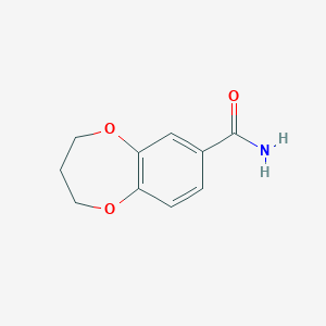 molecular formula C10H11NO3 B11228846 3,4-dihydro-2H-1,5-benzodioxepine-7-carboxamide 