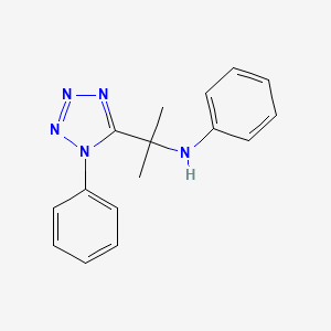 N-[2-(1-phenyl-1H-tetrazol-5-yl)propan-2-yl]aniline