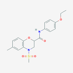 N-(4-ethoxyphenyl)-6-methyl-4-(methylsulfonyl)-3,4-dihydro-2H-1,4-benzoxazine-2-carboxamide