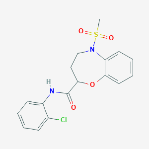 N-(2-chlorophenyl)-5-(methylsulfonyl)-2,3,4,5-tetrahydro-1,5-benzoxazepine-2-carboxamide