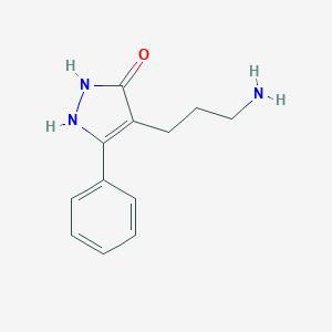 molecular formula C12H15N3O B112289 4-(3-氨基丙基)-5-苯基-1,2-二氢-3H-吡唑-3-酮 CAS No. 214839-85-7