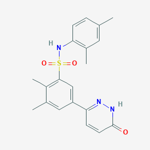 molecular formula C20H21N3O3S B11228905 N-(2,4-dimethylphenyl)-2,3-dimethyl-5-(6-oxo-1,6-dihydropyridazin-3-yl)benzenesulfonamide 