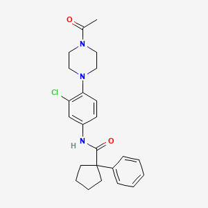 N-[4-(4-acetylpiperazin-1-yl)-3-chlorophenyl]-1-phenylcyclopentanecarboxamide