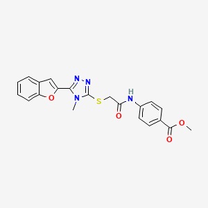 methyl 4-[({[5-(1-benzofuran-2-yl)-4-methyl-4H-1,2,4-triazol-3-yl]sulfanyl}acetyl)amino]benzoate