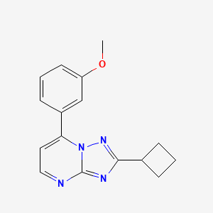 molecular formula C16H16N4O B11228983 2-Cyclobutyl-7-(3-methoxyphenyl)[1,2,4]triazolo[1,5-a]pyrimidine 