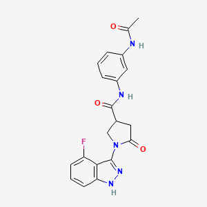 N-[3-(acetylamino)phenyl]-1-(4-fluoro-1H-indazol-3-yl)-5-oxopyrrolidine-3-carboxamide