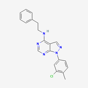 1-(3-chloro-4-methylphenyl)-N-(2-phenylethyl)-1H-pyrazolo[3,4-d]pyrimidin-4-amine