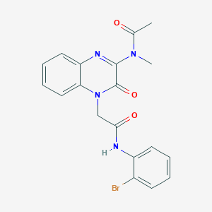 N-(4-{[(2-Bromophenyl)carbamoyl]methyl}-3-oxo-3,4-dihydroquinoxalin-2-YL)-N-methylacetamide