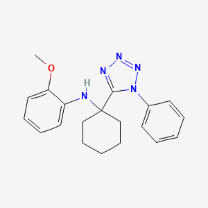 molecular formula C20H23N5O B11229052 2-methoxy-N-[1-(1-phenyl-1H-tetrazol-5-yl)cyclohexyl]aniline 