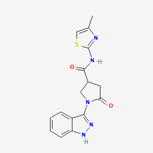 1-(1H-indazol-3-yl)-N-(4-methyl-1,3-thiazol-2-yl)-5-oxopyrrolidine-3-carboxamide