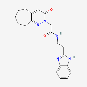 N-[2-(1H-benzimidazol-2-yl)ethyl]-2-(3-oxo-3,5,6,7,8,9-hexahydro-2H-cyclohepta[c]pyridazin-2-yl)acetamide